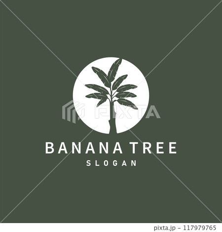 Banana Tree Logo, Banana Tree Simple Silhouette Design, Plant Icon Symbol Vector Illustration Banana Tree Logo, Banana Tree Simple Silhouette Design, Plant Icon Symbol Vector Illustration 117979765