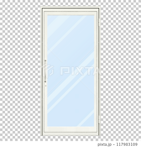 木製ドアA　白　ガラスあり 117983109