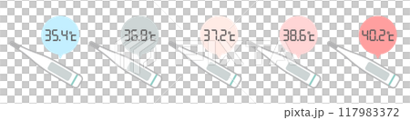 Thermometer illustration set 117983372