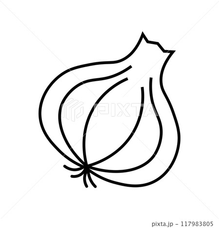 たまねぎの線画アイコン 117983805