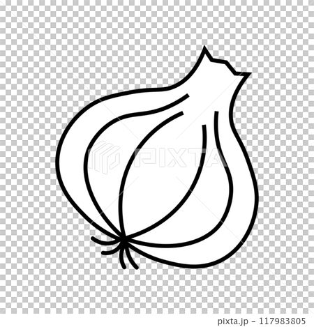 たまねぎの線画アイコン 117983805