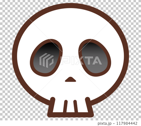 骸骨の顔・ドクロのイラスト【1】のイラスト素材 [117984442] - PIXTA
