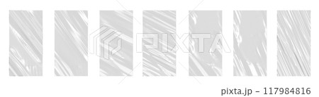 3d transparent wrapping film pieces, plastic bag texture isolated render icon set. Rectangle stretch cellophane mockup, overlay effect of clear polyethylene pack for food in tray. 3D illustration 3d transparent wrapping film pieces, plastic bag texture isolated render icon set. Rectangle stretch cellophane mockup, overlay effect of clear polyethylene pack for food in tray. 3D illustration 117984816