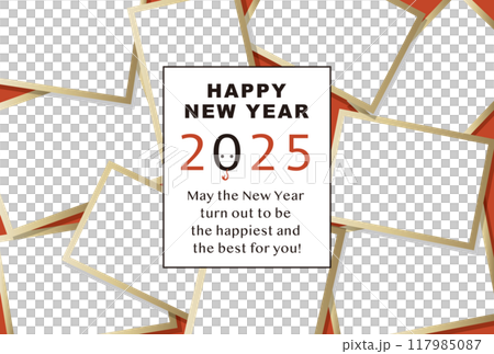 2025相框新年賀卡「大相框」新年快樂帶英文註釋 2025相框新年賀卡「大相框」新年快樂帶英文註釋 117985087