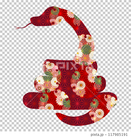 Snake New Year's card Zodiac icon 117985191