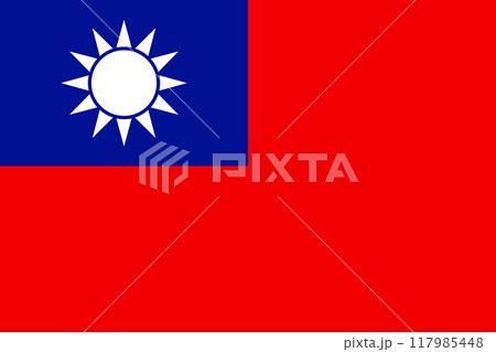 Flag of Taiwan. Vector sign. 117985448