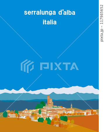 セッラルンガ・ダルバ　serralunga d'alba　ピエモンテ　piemonte　イタリア　秋 117985652