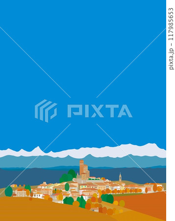 セッラルンガ・ダルバ　serralunga d'alba　ピエモンテ　piemonte　イタリア　秋 117985653