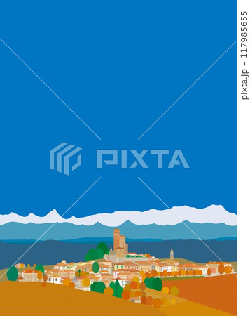 セッラルンガ・ダルバ　serralunga d'alba　ピエモンテ　piemonte　イタリア　秋 117985655