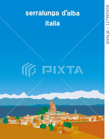 セッラルンガ・ダルバ　serralunga d'alba　ピエモンテ　piemonte　イタリア　秋 117985656