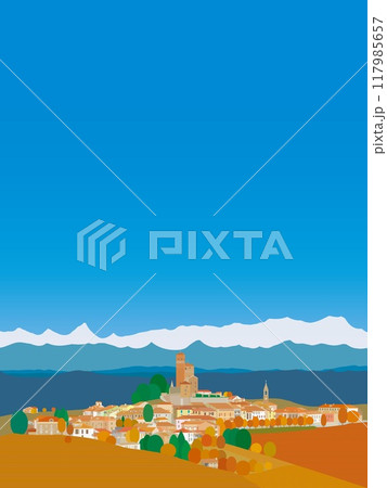 セッラルンガ・ダルバ　serralunga d'alba　ピエモンテ　piemonte　イタリア　秋 117985657