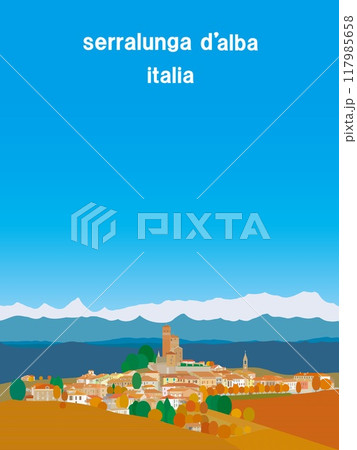 セッラルンガ・ダルバ　serralunga d'alba　ピエモンテ　piemonte　イタリア　秋 117985658