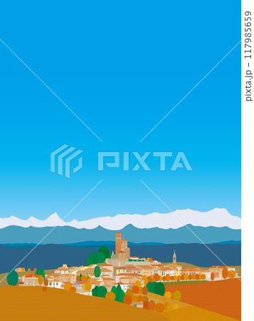 セッラルンガ・ダルバ serralunga d'alba ピエモンテ piemonte イタリア 秋 セッラルンガ・ダルバ serralunga d'alba ピエモンテ piemonte イタリア 秋 117985659