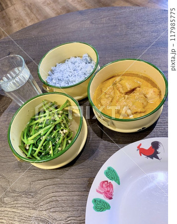 マレーシアの美味しそうなニョニャ料理 マレーシアの美味しそうなニョニャ料理 117985775