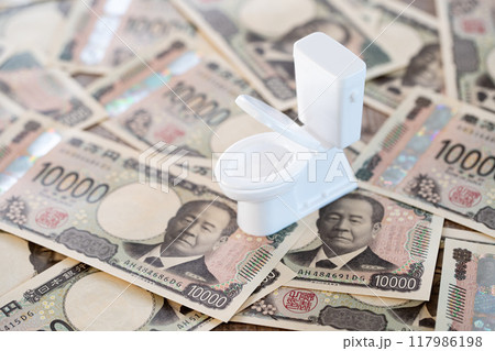 新壱万円札イメージ　トイレ 117986198