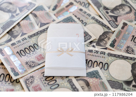 新壱万円札イメージ　ぽち袋 117986204