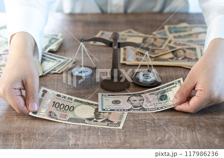 新壱万円札イメージ　為替取引 117986236