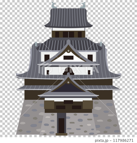 松江城　島根県　観光名所　素材 117986271