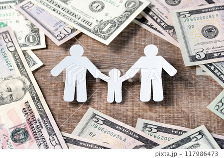 外貨取引イメージ(家族 アメリカドル) 外貨取引イメージ(家族 アメリカドル) 117986473