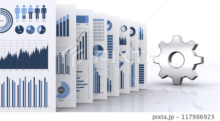 歯車とビジネス資料 117986923