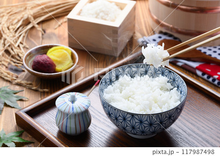 炊きたてのご飯( 白米 )ごはん 炊きたてのご飯( 白米 )ごはん 117987498