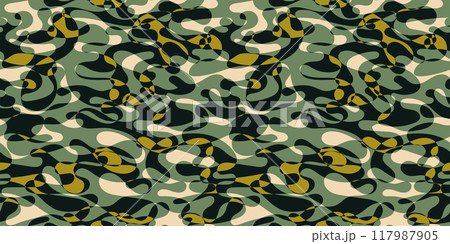 迷彩パターン テクスチャ 背景素材 117987905