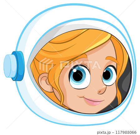 Smiling Astronaut in Space Helmet 117988066