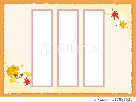 俳句　短歌　川柳　秋　枯れ葉 117988529