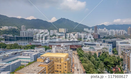 the Panoramic view of Kowloon Tong, hong kong 117988627