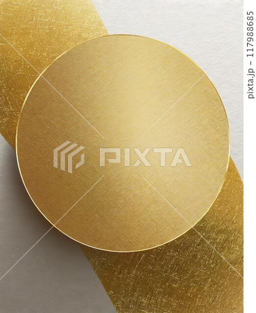 丸い高級感のあるフレーム（AI生成素材） 117988685