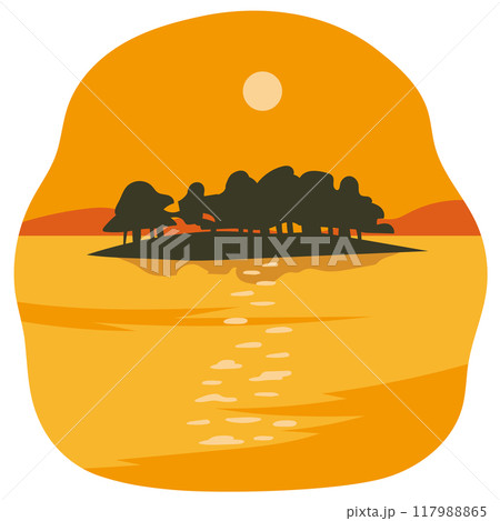 宍道湖 島根県 観光名所 素材 宍道湖 島根県 観光名所 素材 117988865