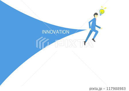 新境地を切り開くビジネスマンのイメージイラスト 117988983