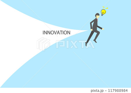 新境地を切り開くビジネスマンのイメージイラスト 117988984