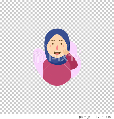 woman hijab character woman hijab character 117989530