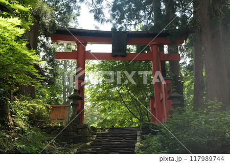羽黒山の山頂の入り口 117989744