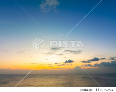 Sunset sky, Nature beautiful Light Sunset or sunrise over sea, Colorful dramatic majestic scenery sky,Amazing clouds and waves in sunset sky nature light cloud background 117989893