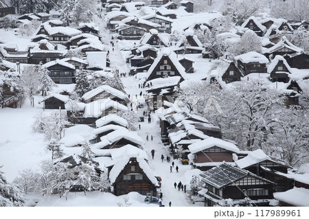 雪降る白川郷 雪降る白川郷 117989961
