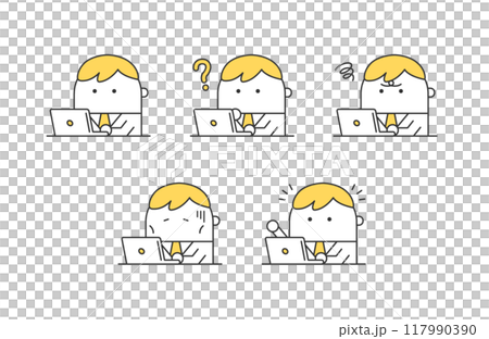 Illustration set of students using smartphones 117990390