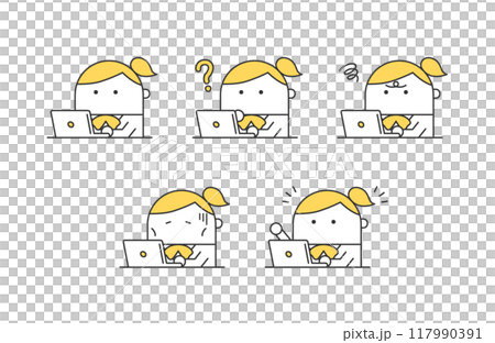 Illustration set of students using smartphones 117990391