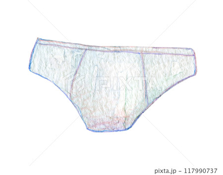 水彩イラスト　白い男性用下着 117990737