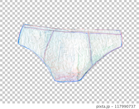 水彩插圖白色男士內褲 117990737