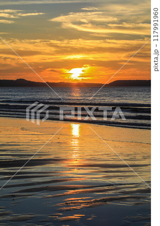 姉子の浜夕景 117991960