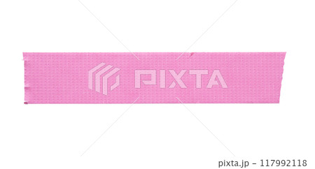 Pink adhesive sticky tapes isolated on white background 117992118