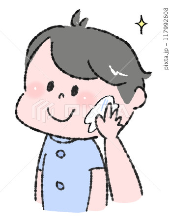 こどものスキンケアのイラスト 117992608