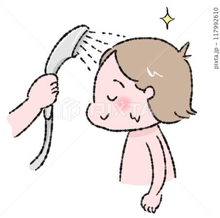 こどものシャワーのイラスト 117992610
