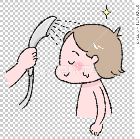 こどものシャワーのイラスト 117992610