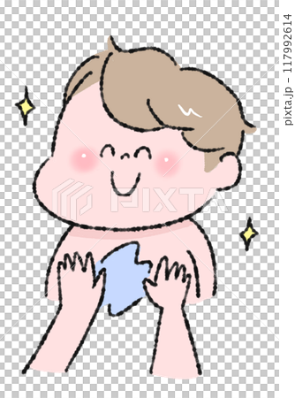 こどものスキンケアのイラスト こどものスキンケアのイラスト 117992614