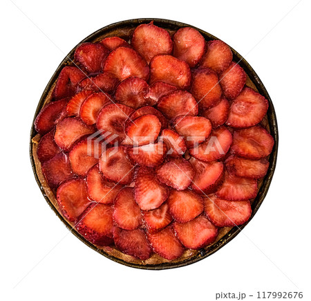 fresh strawberry pie 117992676
