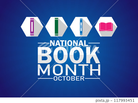 National Book Month, background 117993451