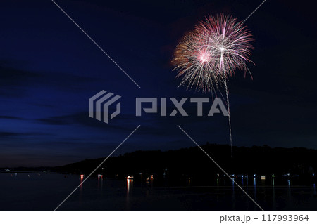 夜空に咲く大輪花火 湯浅海上花火大会 夜空に咲く大輪花火 湯浅海上花火大会 117993964